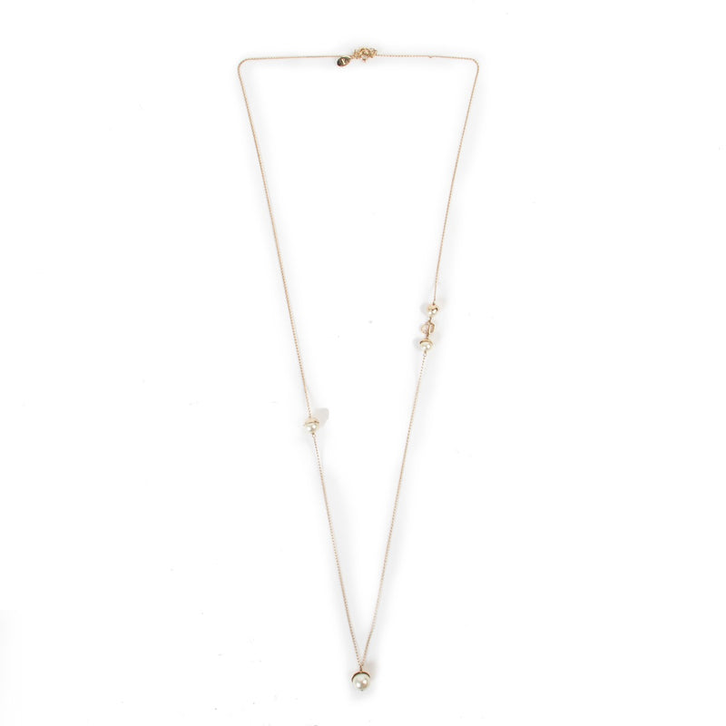 Shop safe online at Labellov 100% authentic second hand Christian Dior Faux Pearl Gold Tone Necklace
