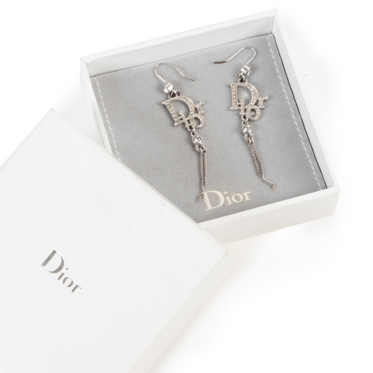 Buy an authentic pair of second hand Dior Ultradior Faux Pearl Gold Half Hoop Earrings at Labellov