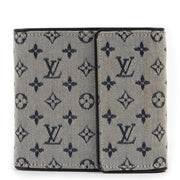 Shop safe online at Labellov in Antwerp this 100% authentic second hand Louis Vuitton Blue Mini Lin Elise Wallet