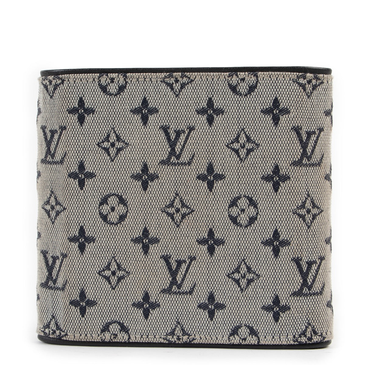 Shop safe online at Labellov in Antwerp this 100% authentic second hand Louis Vuitton Blue Mini Lin Elise Wallet