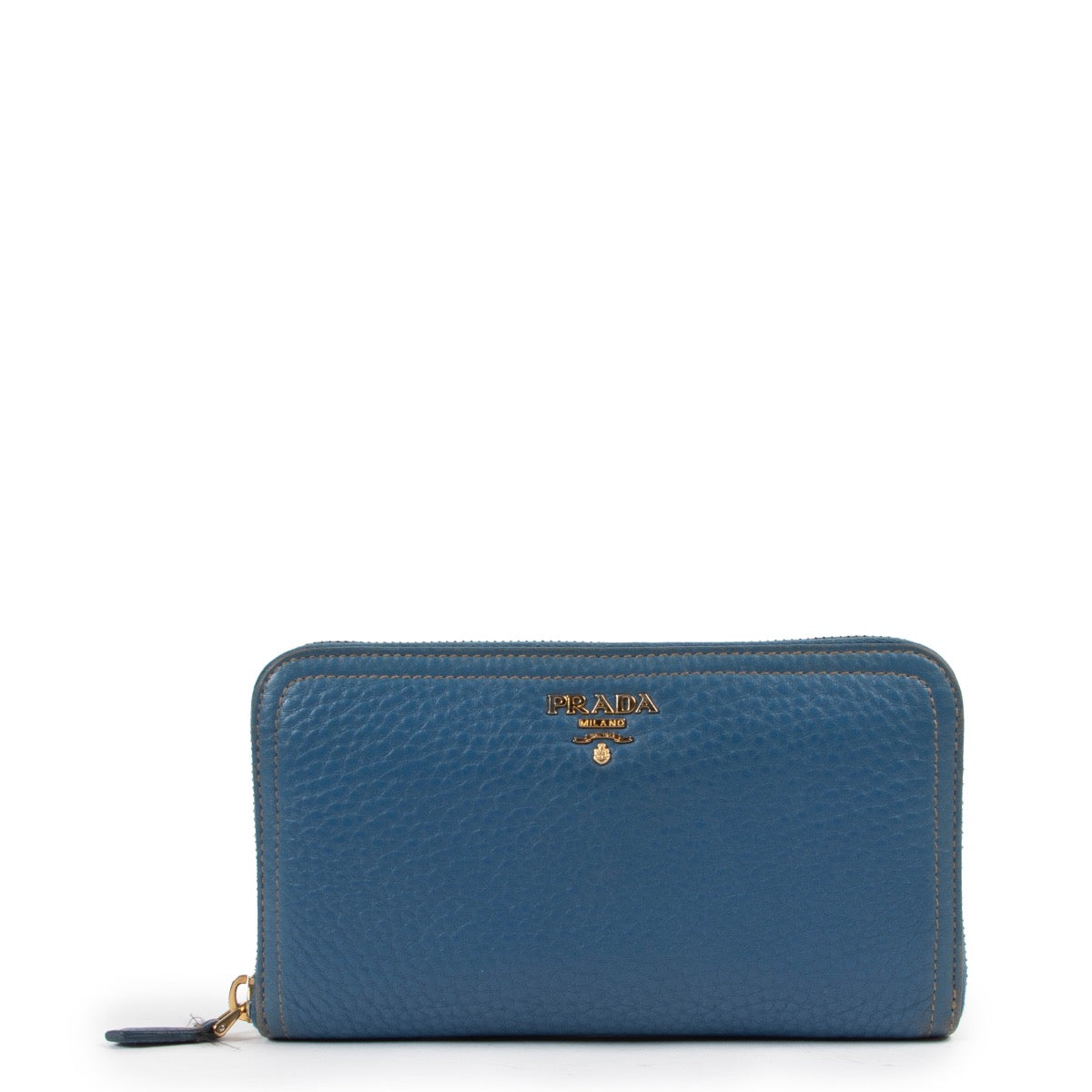 Buy an authentic second hand Prada Blue Leather Wallet at Labellov