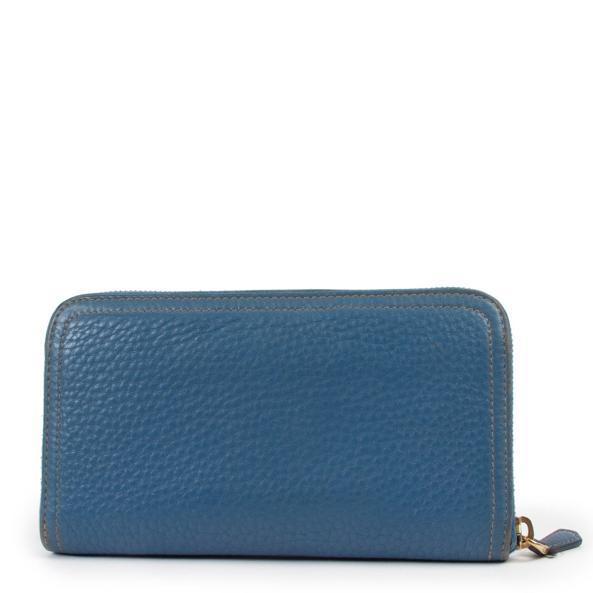 Buy an authentic second hand Prada Blue Leather Wallet at Labellov