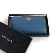 Buy an authentic second hand Prada Blue Leather Wallet at Labellov