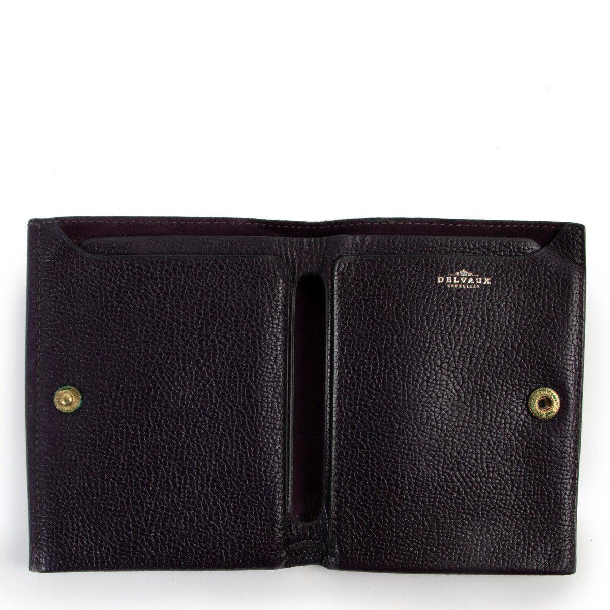 Petit portefeuille Delvaux violet