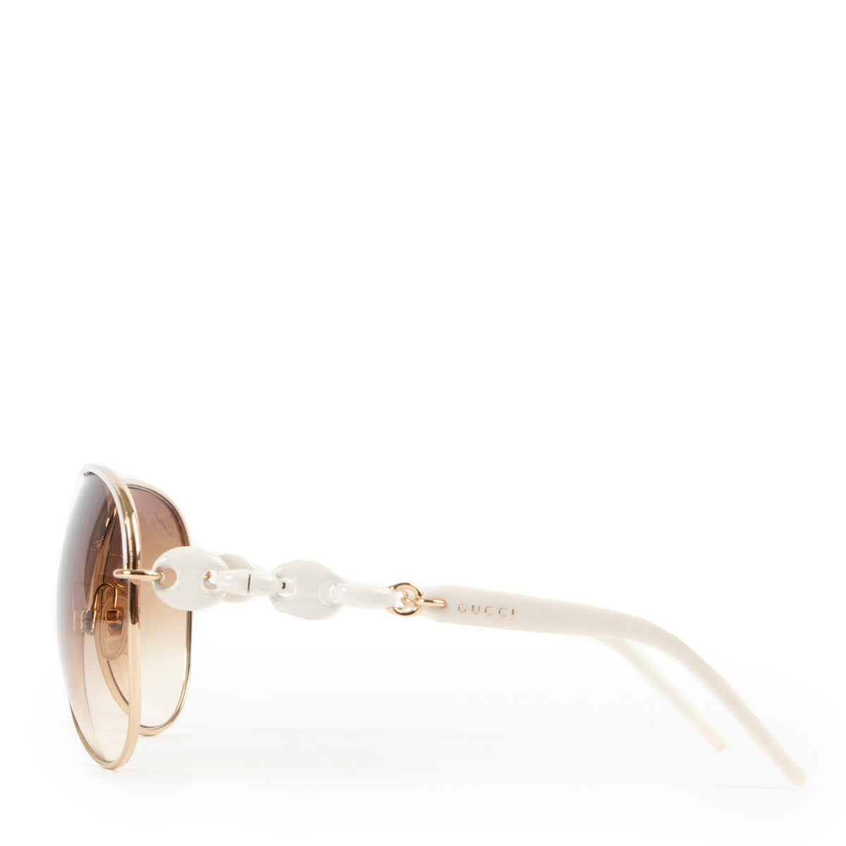 Lunettes de soleil aviateur blanches Gucci