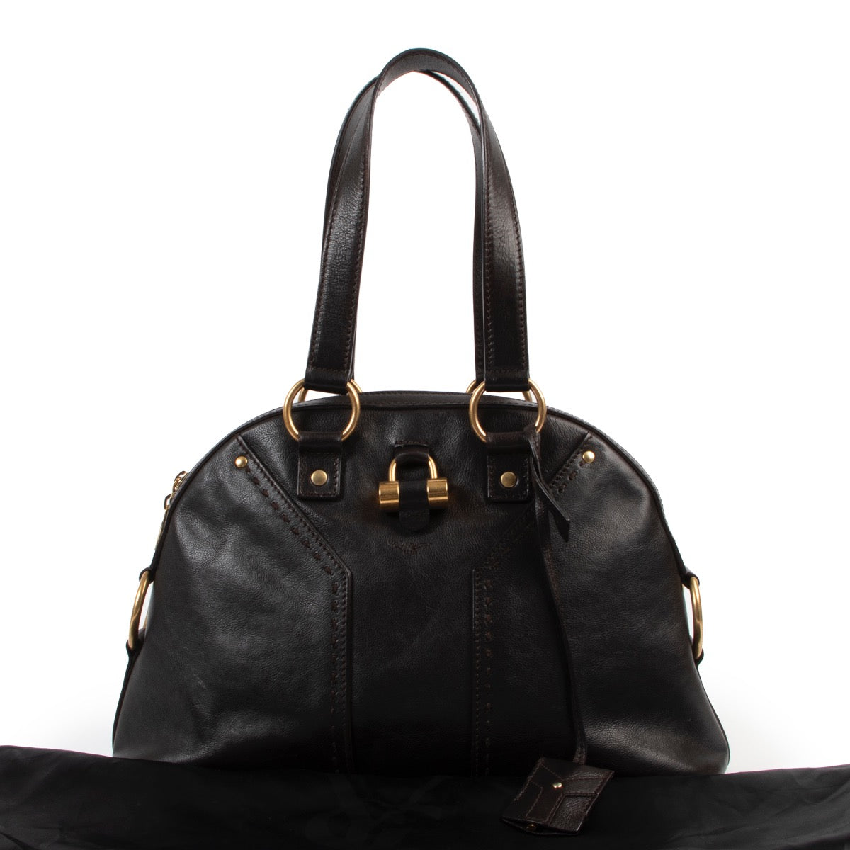 Buy second hand vintage authentic Yves Saint Laurent Muse Black Medium Handbag at Labellov for the best price