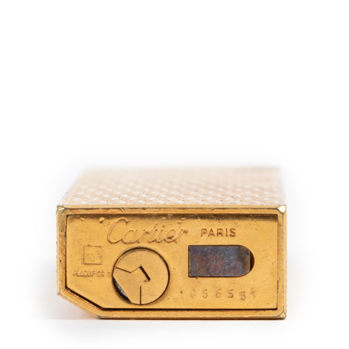 Shop safe online at Labellov in Antwerp this 100% authentic second hand Must De Cartier Gold Lighter