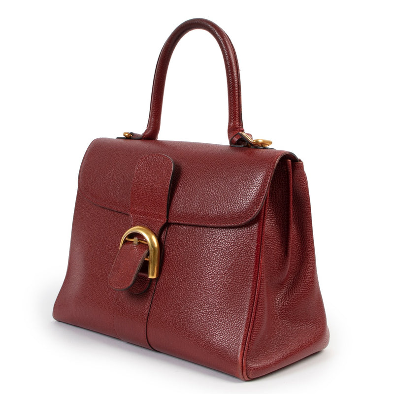 Buy an authentic second hand Delvaux Brillant Burgundy MM at Labellov