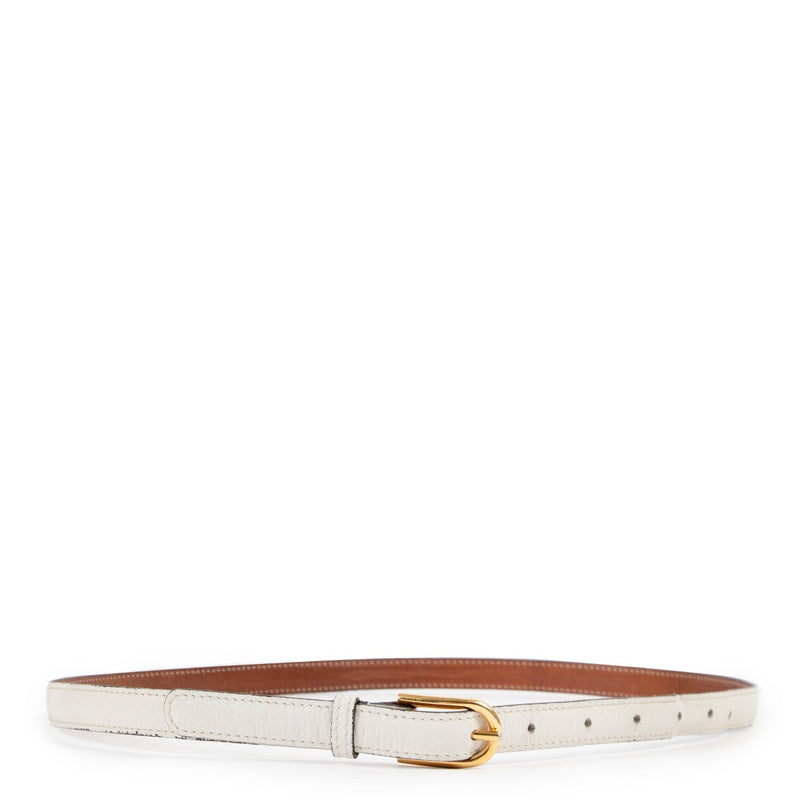 Shop safe online at Labellov in Antwerp this 100% authentic second hand Delvaux White Belt - Size 85