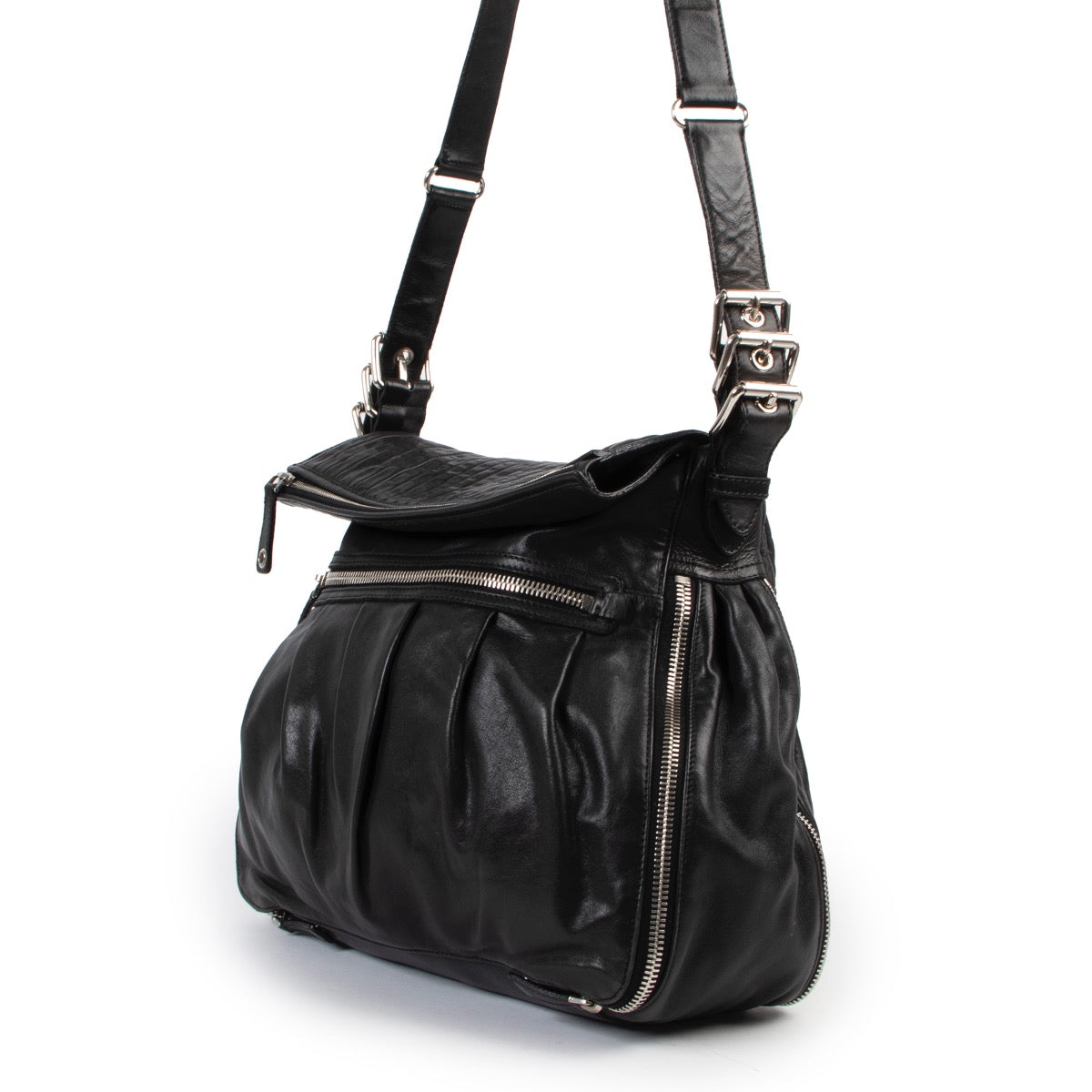 Shop safe online black Miu Miu crossbody bag in very good condition, Black Miu Miu bag in very good condition, Preloved Miu Miu bag in very good condition