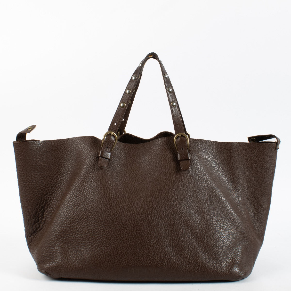 Authentic Preloved Miu Miu Brown Studded Tote Bag on Labellov.com