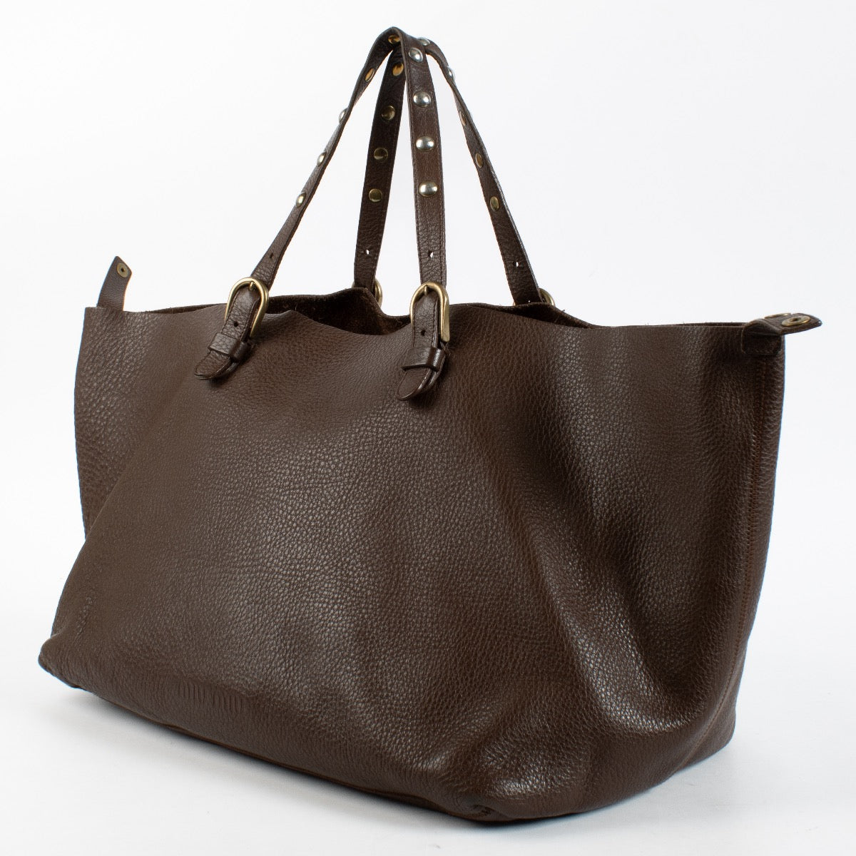 Authentic Preloved Miu Miu Brown Studded Tote Bag on Labellov.com