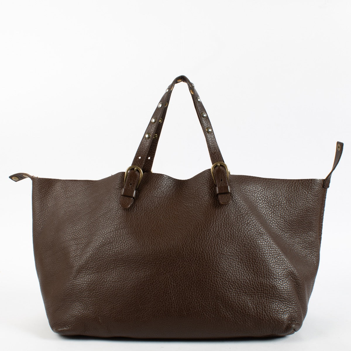 Authentic Preloved Miu Miu Brown Studded Tote Bag on Labellov.com