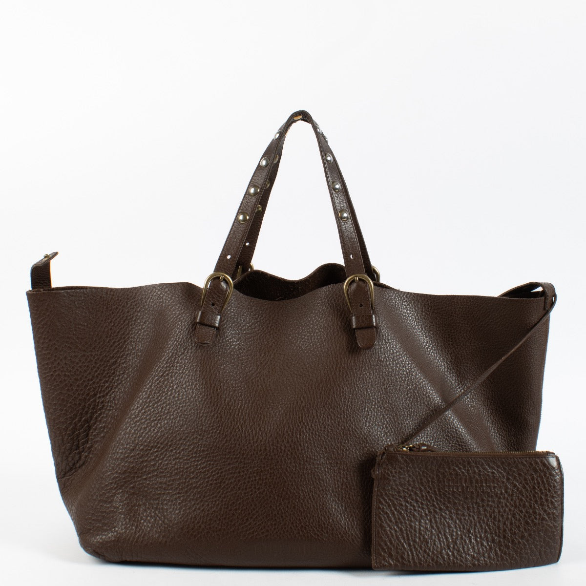 Authentic Preloved Miu Miu Brown Studded Tote Bag on Labellov.com