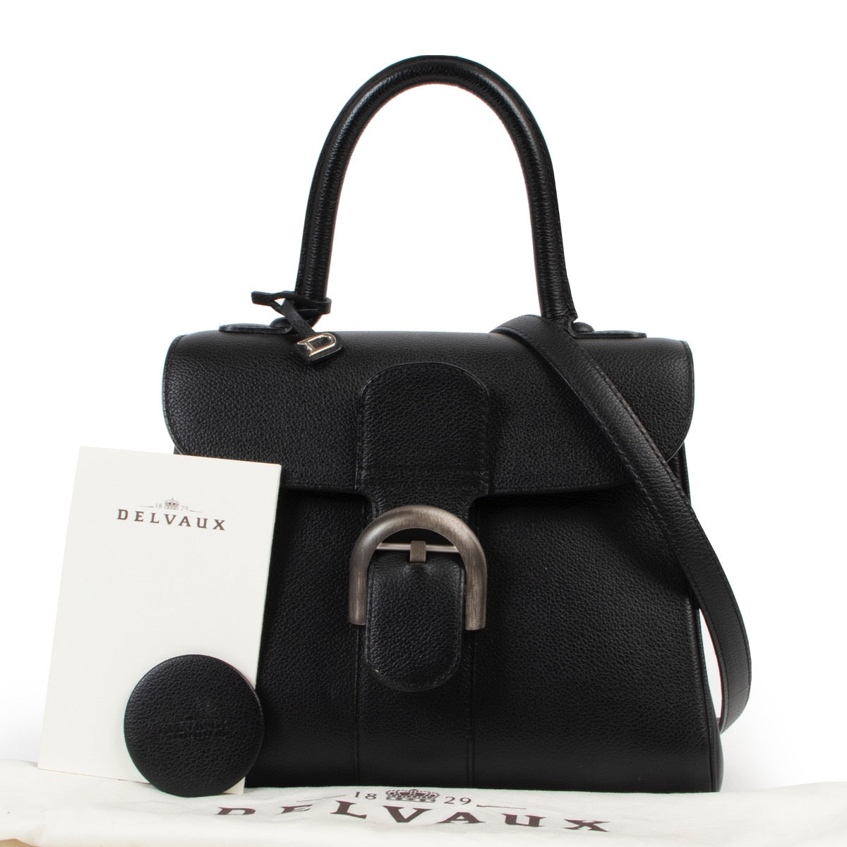 shop online 100% authentic second hand Delvaux Brillant PM Jumping Black Handbag at Labellov