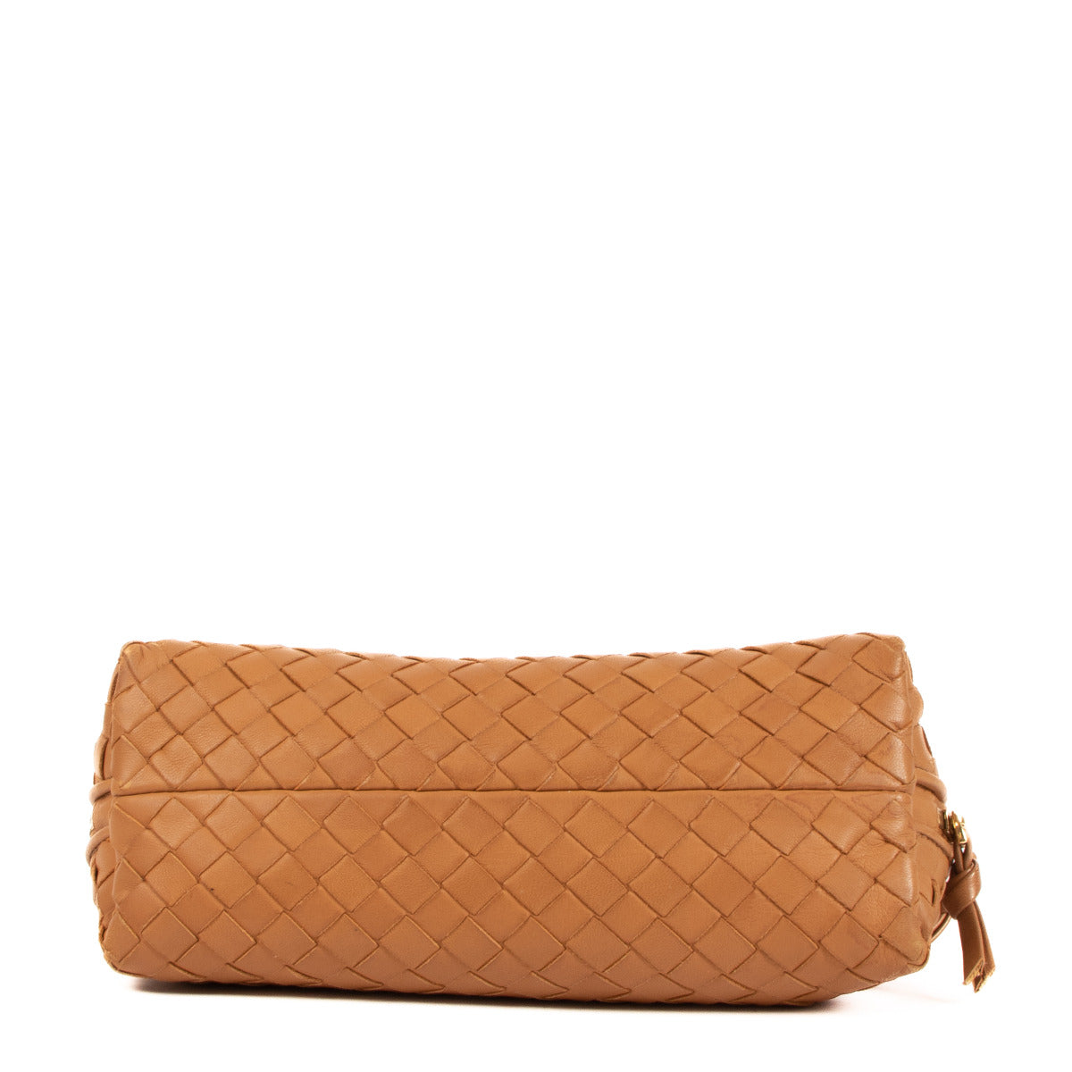 Pochette Bottega Veneta en cuir intrecciato camel