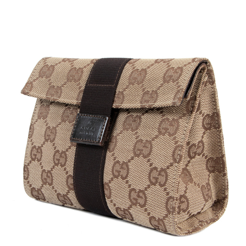 Gucci Monogram Canvas Pouch aan de beste prijs bij Labellov tweedehands luxe in Antwerpen