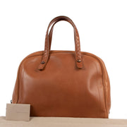 Bottega Veneta Cognac Intrecciato Handle Dome Bag