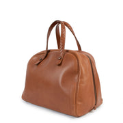 Bottega Veneta Cognac Intrecciato Handle Dome Bag