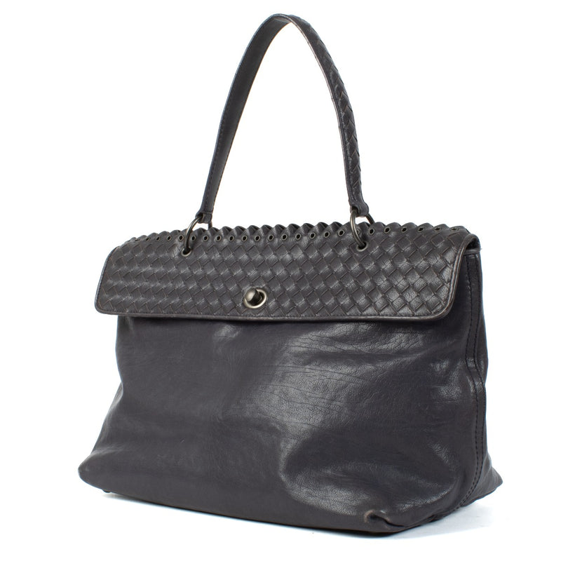 Bottega Veneta Paarse Intrecciato Handtas