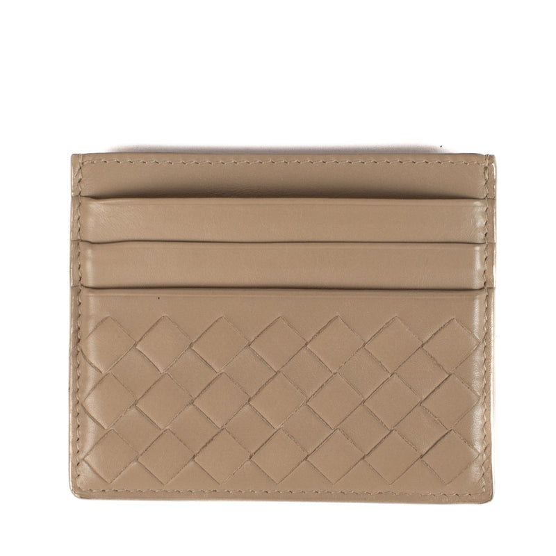 Bottega Veneta Beige Intrecciato Card Holder