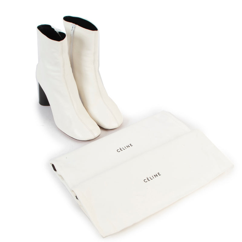 Shop safe online at Labellov in Antwerp this 100% authentic second hand Celine White Leather Boots - Size 38