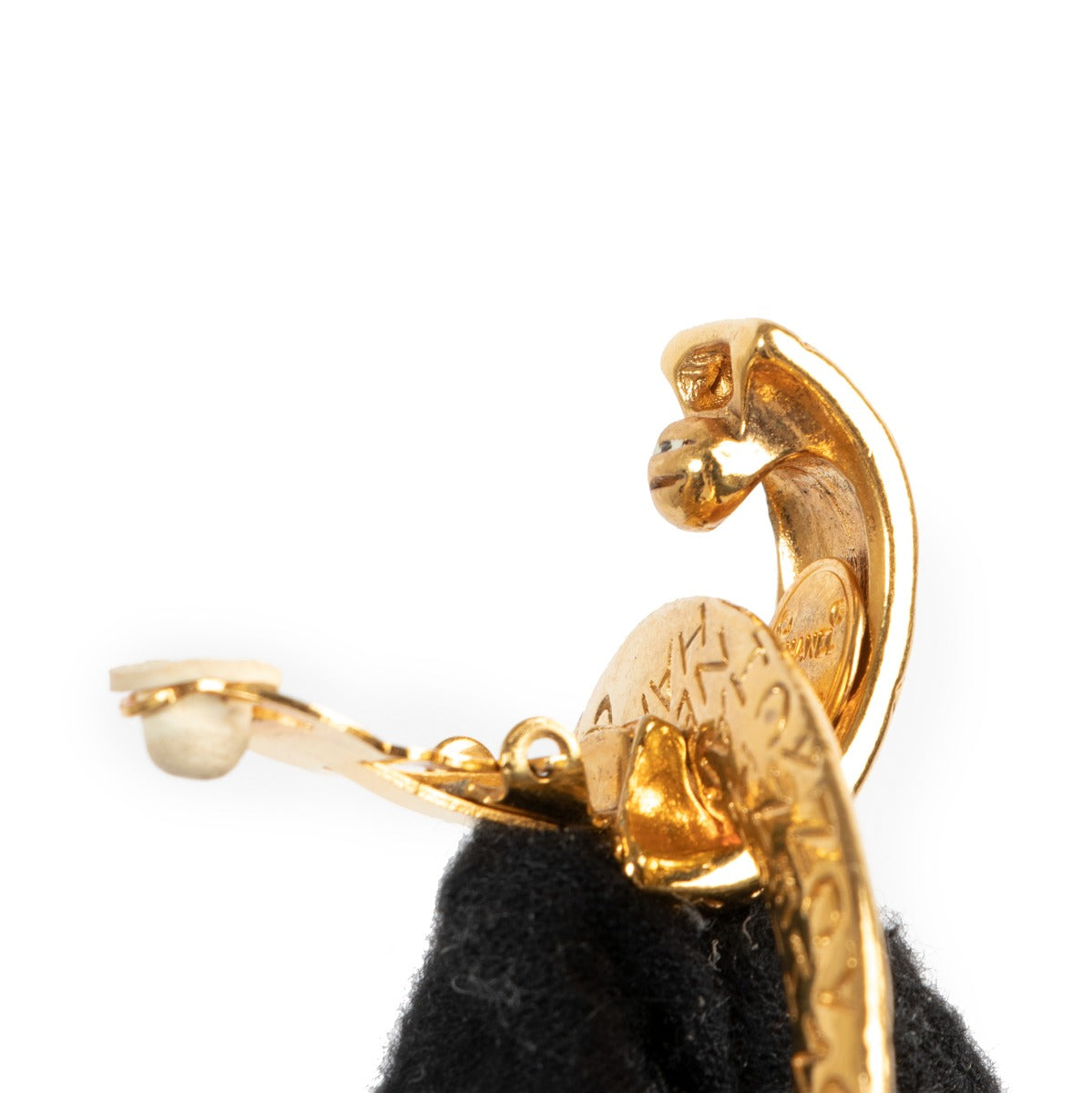 Shop authentic second hand vintage designer luxury Chanel Vintage Gold Hoop Clip Earrings at Labellov