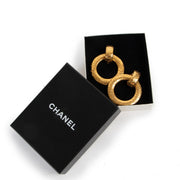 Shop authentic second hand vintage designer luxury Chanel Vintage Gold Hoop Clip Earrings at Labellov