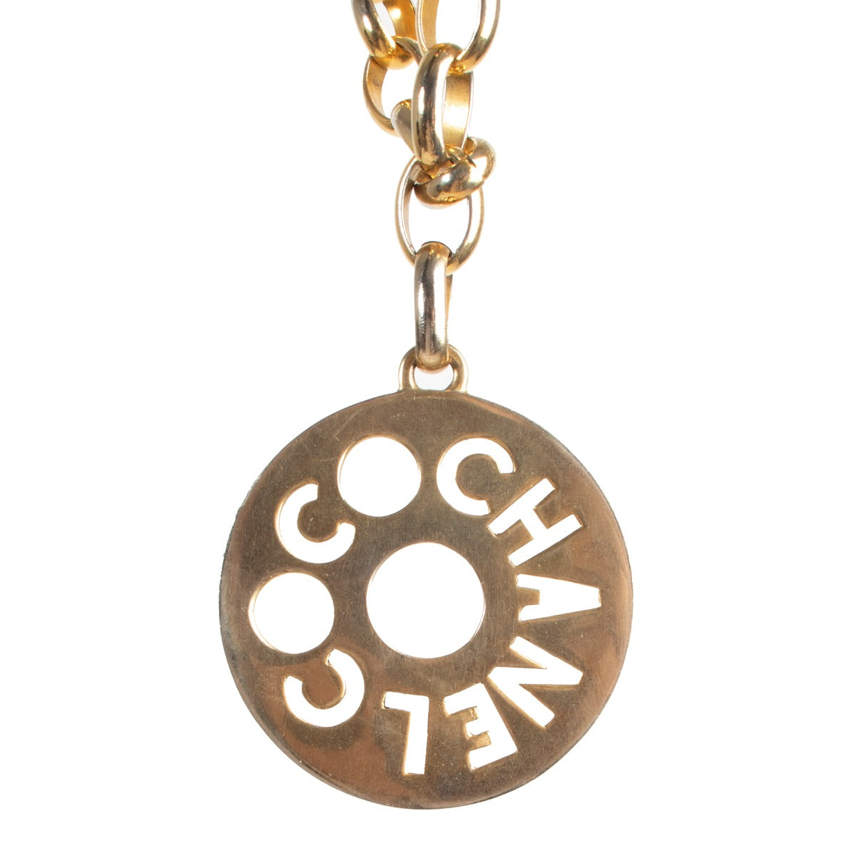 Shop second hand luxury designer high-end fashion Chanel Vintage Gold Coco Chanel Pendant Chain Necklace at Labellov.