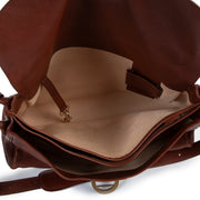 Shop safe online Delvaux Cognac Brillant Besace Bag , Delvaux crossbody bag in good condition, Preloved Delvaux crossbody bag in good condition.