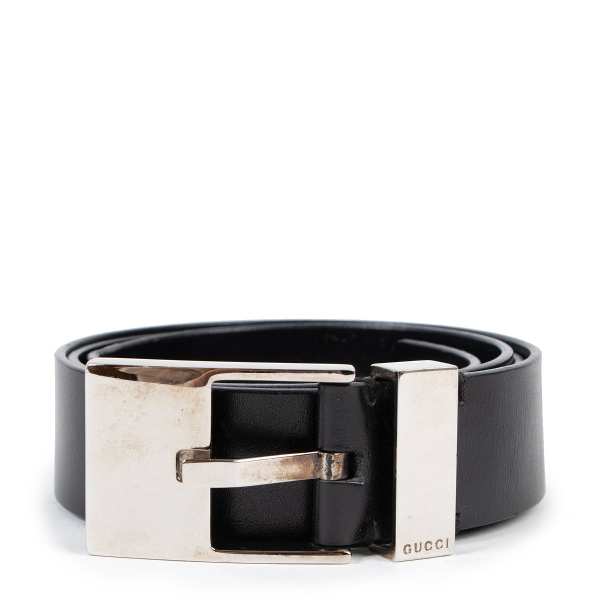 Gucci Vintage Black Leather Belt