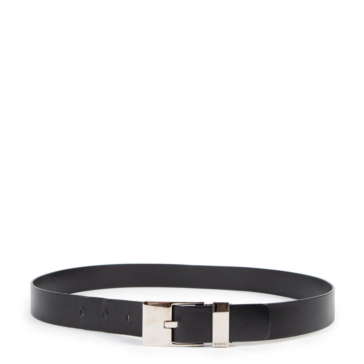 Gucci Vintage Black Leather Belt