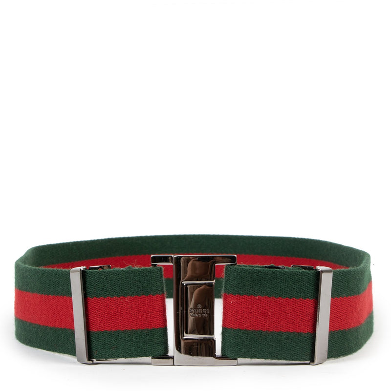 Gucci Metal Buckle Web Belt