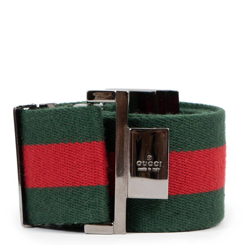 Gucci Metal Buckle Web Belt