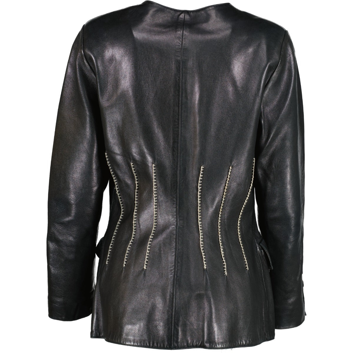 Buy second hand designer luxury fashion Hermès Vintage Black Lambskin Leather Jacket at Labellov
