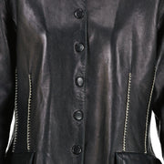 Buy second hand designer luxury fashion Hermès Vintage Black Lambskin Leather Jacket at Labellov