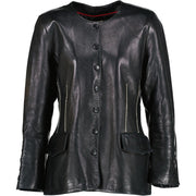 Buy second hand designer luxury fashion Hermès Vintage Black Lambskin Leather Jacket at Labellov