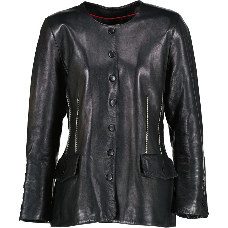 Buy second hand designer luxury fashion Hermès Vintage Black Lambskin Leather Jacket at Labellov