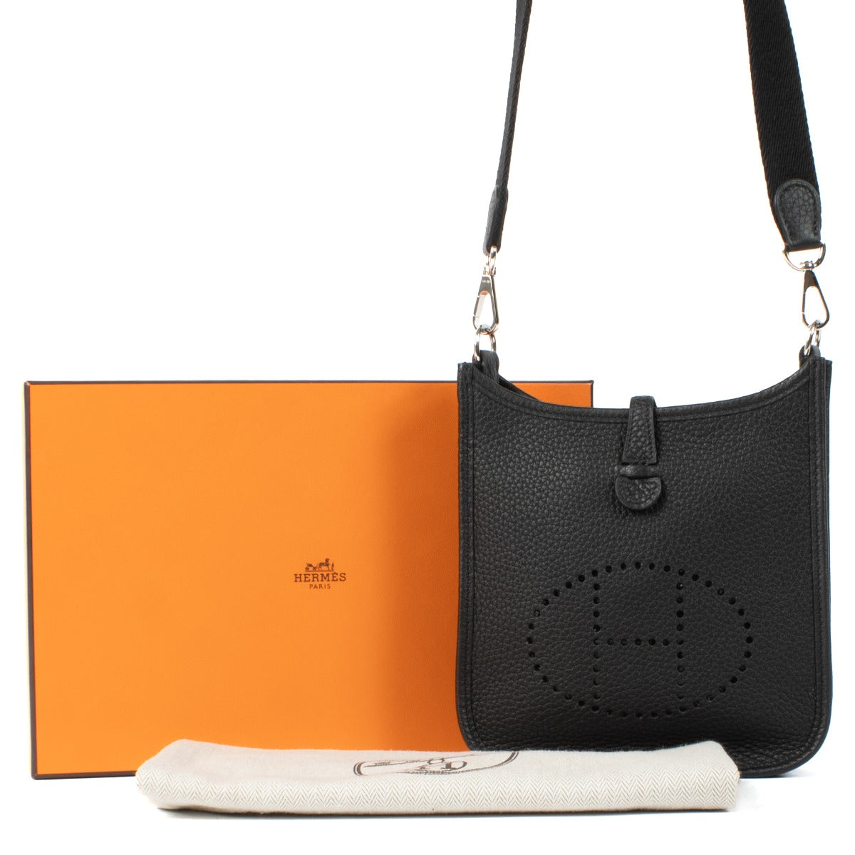 Shop 100% authentic Hermès Evelyne 16 Black Taurillon Clemence at Labellov.com.