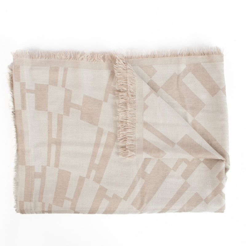Buy an authentic Hermès Beige H Cashmere/Silk Shawl in excellent condition at Labellov in Antwerp.