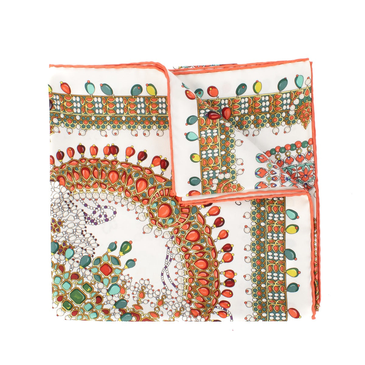 Hermès Parures Des Maharajas 90 Silk Scarf