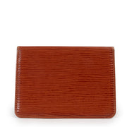 Shop authentic second hand luxury designer fashion Louis Vuitton Vintage Brown Epi Card Holder at Labellov