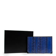 Shop safe online Alexander Wang blue clutch, Alexander Wang blue snakeskin clutch in very good condition, Preloved Alexander wang clutch in very good condition