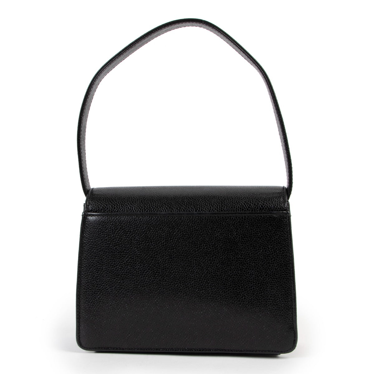 shop a 100% authentic second hand Chanel Vintage Black Caviar Mini Top Handle Bag at Labellov