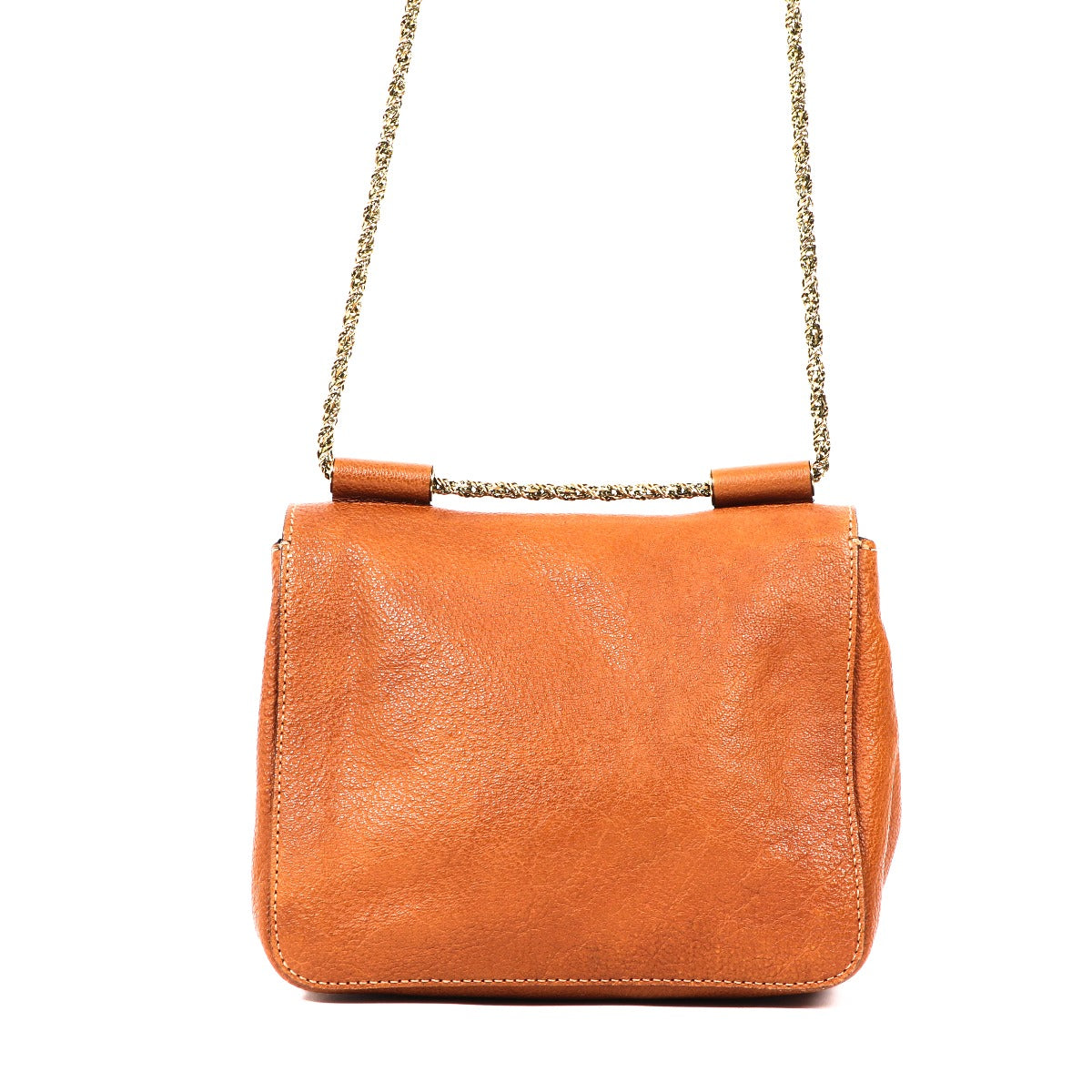 Buy an authentic second-hand Chloé Cognac Calf Leather Elsie Crossbody Bag in very good condition at Labellov in Antwerp.