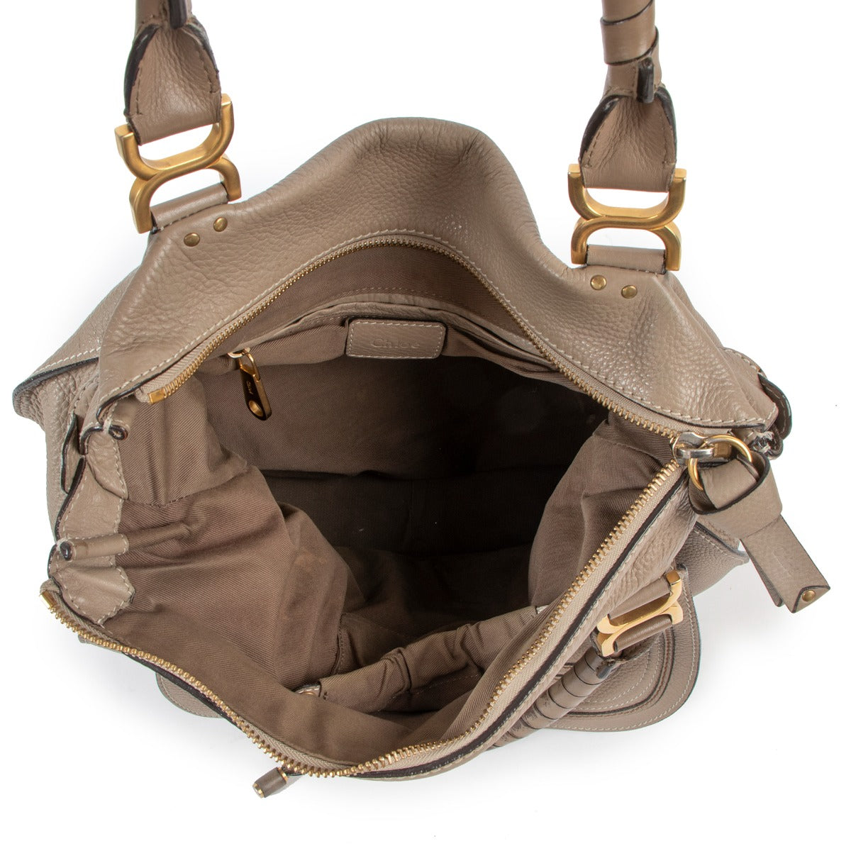 Chloé Dessert Taupe Large Marcie Bag