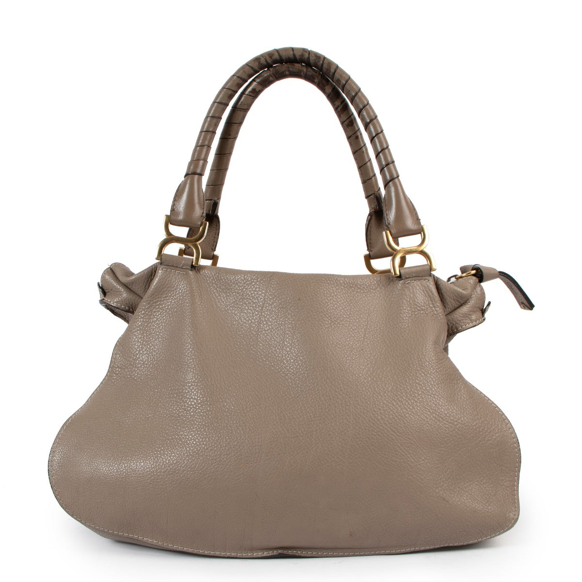 Grand sac Marcie Chloé en cuir grainé taupe