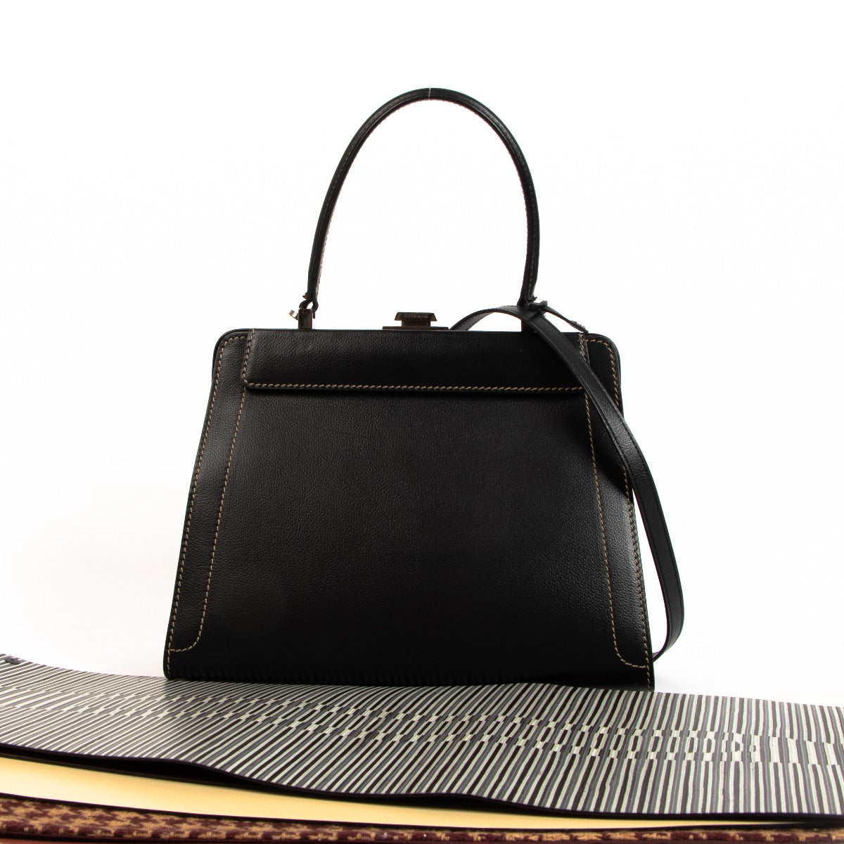 Delvaux Black Illusion Jumping Handbag