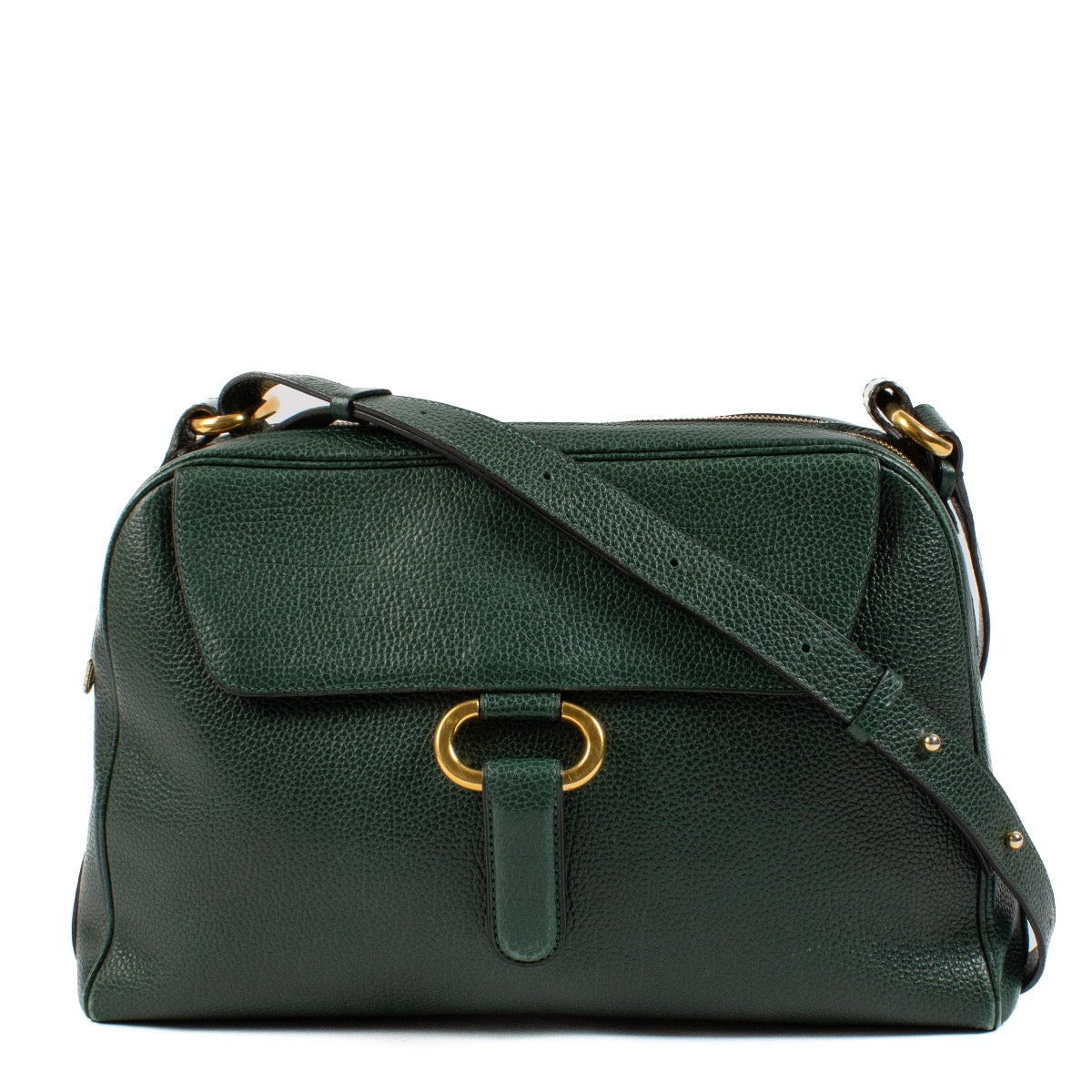 Shop safe online at Labellov in Antwerp, Brussels and Knokke this 100% authentic second hand Delvaux Vintage Green Leather Crossbody.