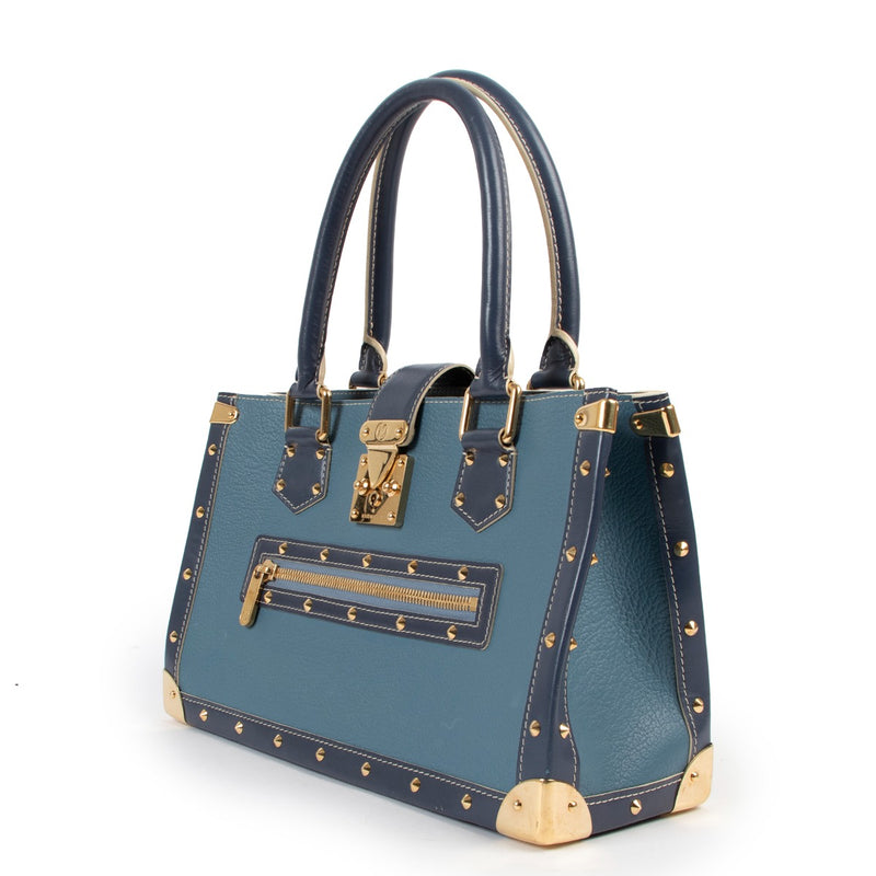 shop online authentic second hand designer Louis Vuitton Blue Suhali Le Fabuleux Handbag at Labellov